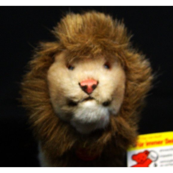 VTG NWT Steiff Leo Tan Brown Lion Plush Austria 5" Wipeable 1460/13 - Picture 2 of 16